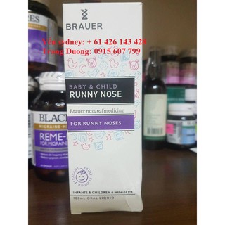 THUỐC CHỐNG SỔ MŨI DẠNG NƯỚC BRAUER BABY&CHILD RUNNY NOSE 100ml