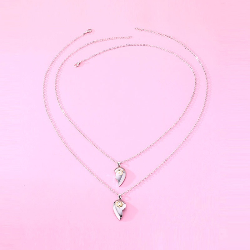 Flgo Vòng cổ Hình Trái Tim Tình Nhân Mạnh Mẽ Dài Cho Cặp Đôi