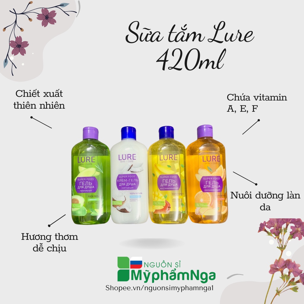 Sữa tắm Lure chiết xuất thiên nhiên 420ml