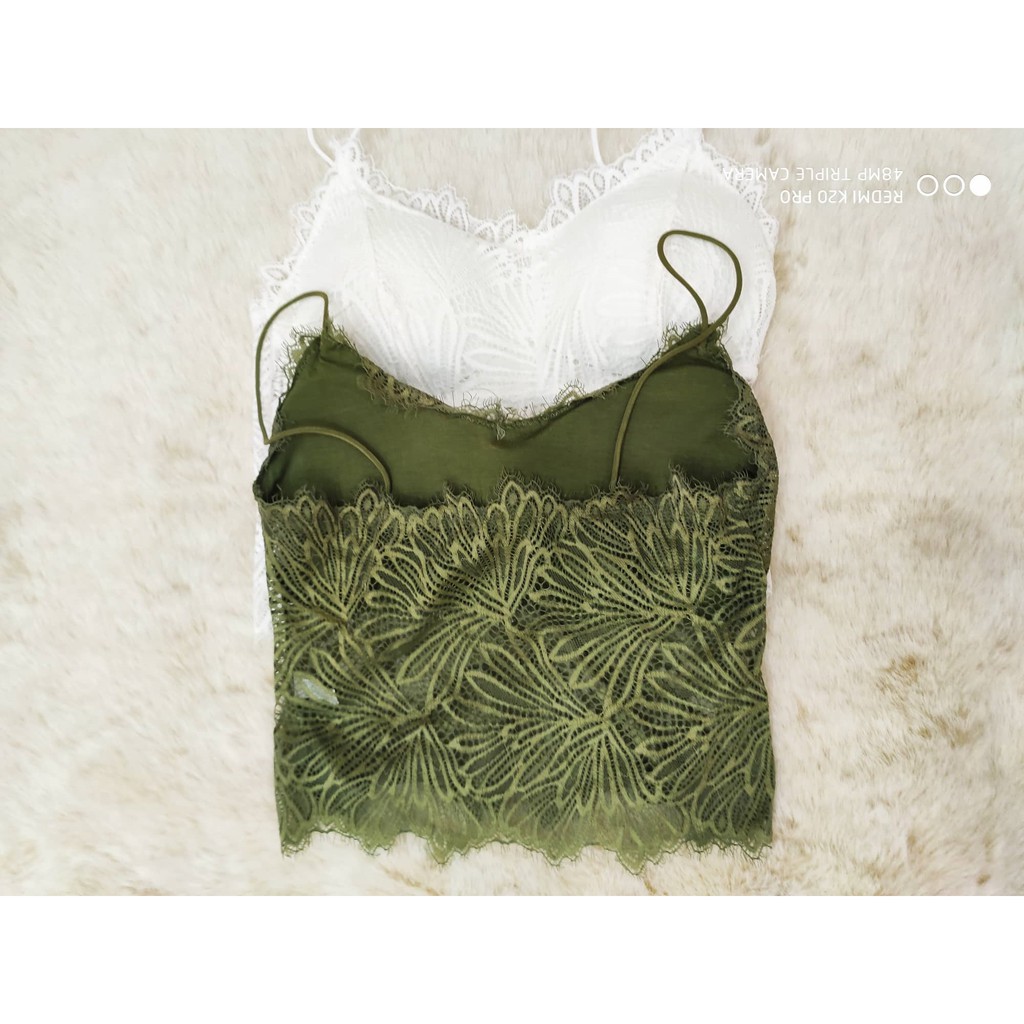 Áo Bra Ren Lá 2 Dây Bún Áo Bra Ren Hoa Lá Dáng Lửng Sexy Hàng Cao cấp có đệm Ngực - Mbra94 | BigBuy360 - bigbuy360.vn