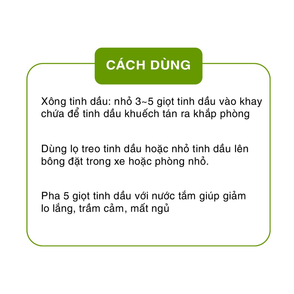 Tinh dầu Ngọc Am nguyên chất tự nhiên an toàn nhiều công dụng Dk Herb lọ 10ml