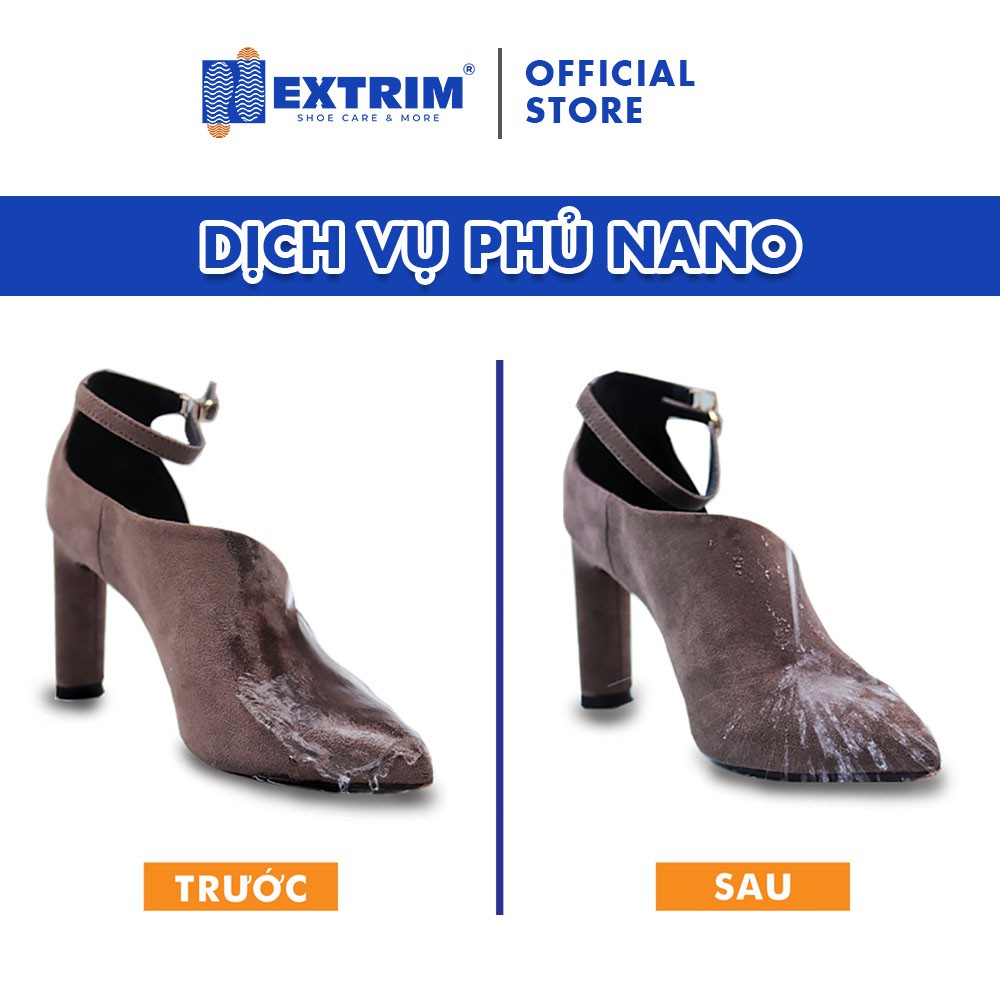 HCM [E-voucher] - Trọn gói Combo Bảo vệ giày - Phủ Nano bảo vệ giày đi mưa & Dán Sole bảo vệ đế giày tại EXTRIM