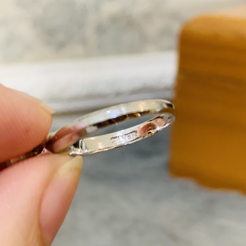 N37. Nhẫn đính đ.á sang trọng thanh lịch| Độc lạ | Vintage Necklace|| Si Nhật | Japan | 2HAND | trang sức nhật bản