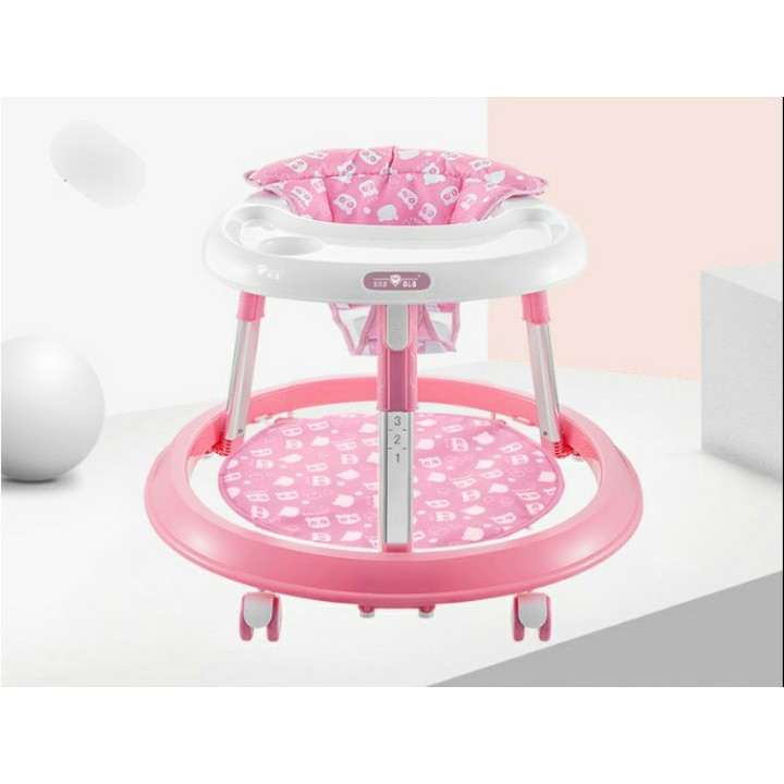 Xe tập đi tròn khung sắt điều chỉnh độ cao kèm lót chân BLB 6188