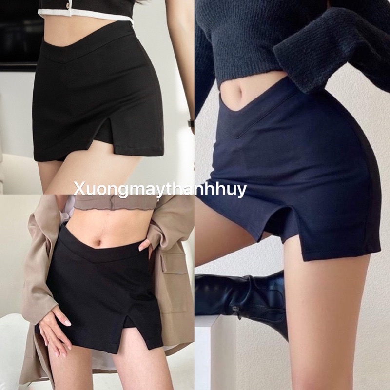Chân váy cony dáng xẻ tôn eo, chân váy a xẻ đùi 91