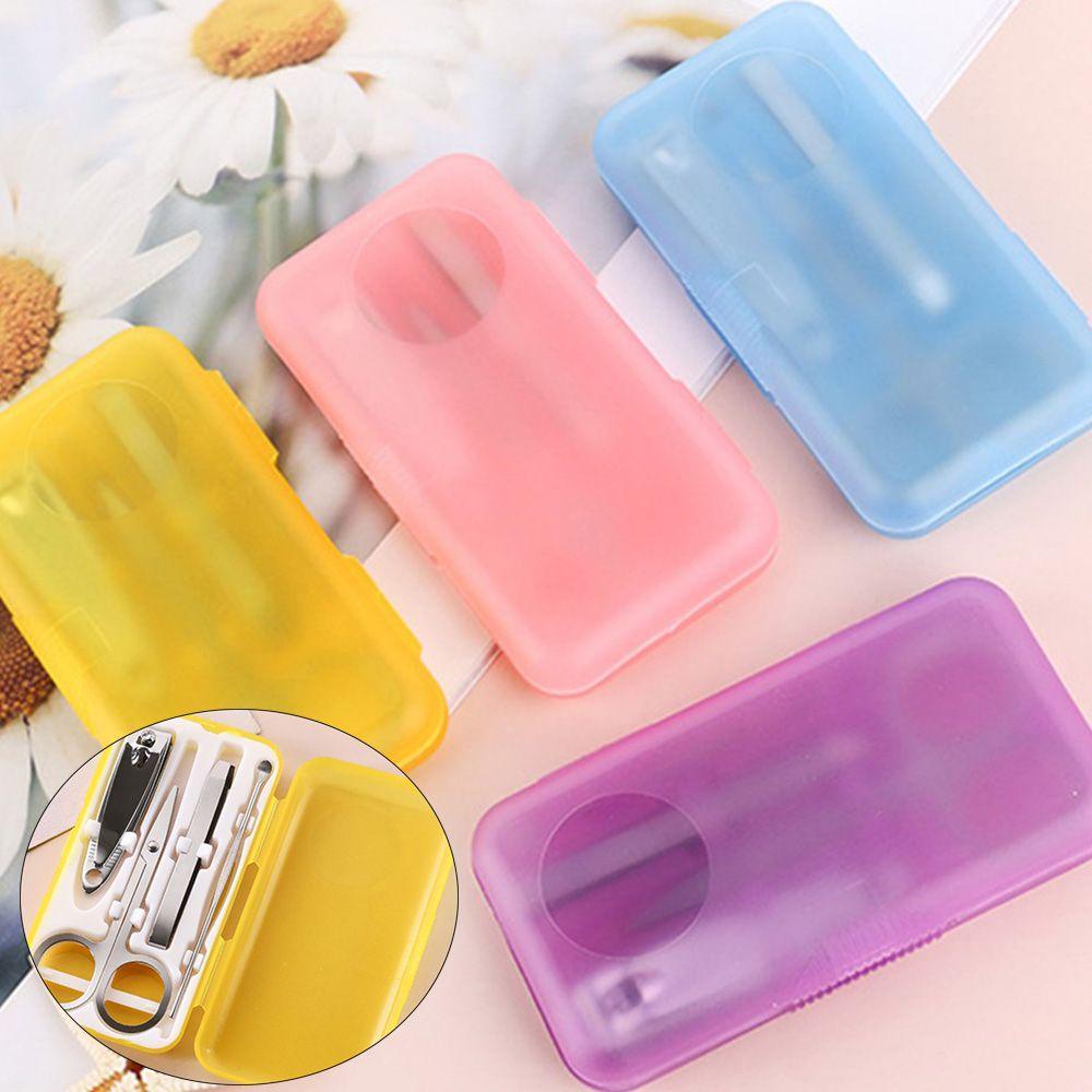 Bộ 4 dụng cụ chăm sóc móng thiết kế dễ mang theo khi đi du lịch màu sắc ngẫu nhiên