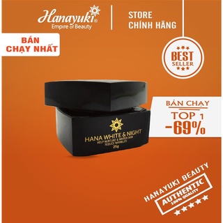 Kem dưỡng trắng da phục hồi ban đêm Hana White Night Hanayuki -Chính hãng 100%