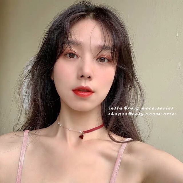 ROSY - CHOKER TRÁI TIM MIX NGỌC TRAI GIẢ