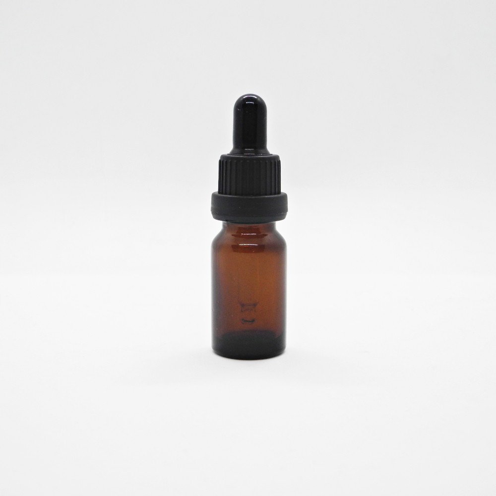 {Sỉ từ 2900đ} Vỏ chai thủy tinh đựng tinh dầu 10ml màu nâu - Nắp bóp đen có seal ( LOẠI ĐẸP )