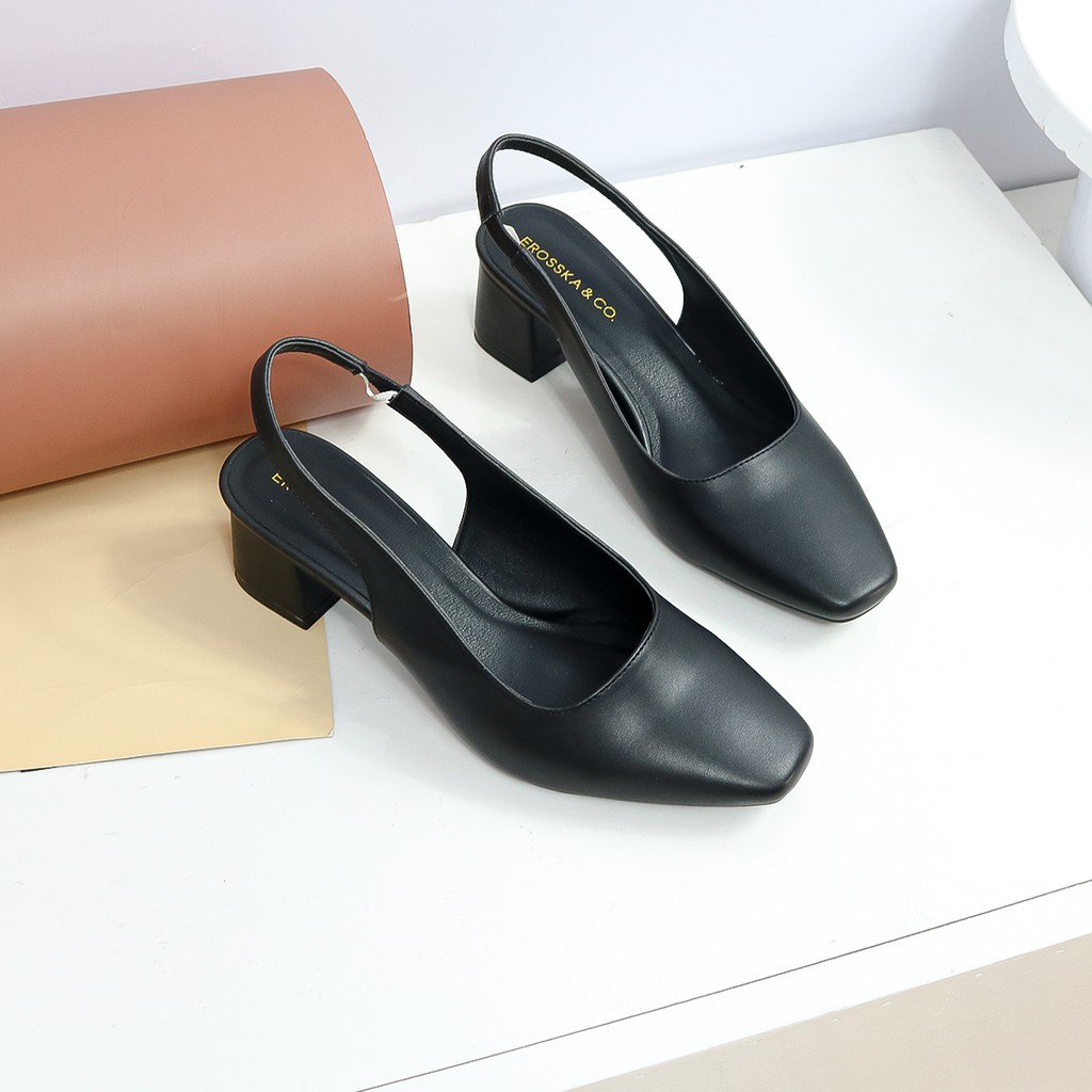 Carl & Ane -  Giày cao gót thời trang mũi nhọn phối dây hở gót cao 5cm _EL016