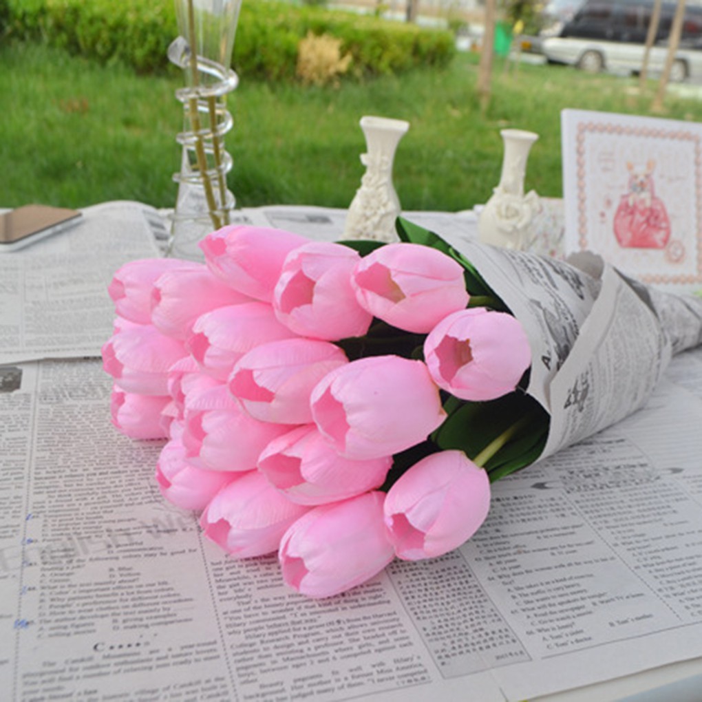 Hoa Tulips giả trang trí phòng khách - Bộ 2 bông