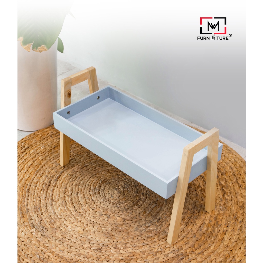 Khay đựng đồ đa năng hàn quốc màu xanh lơ thương hiệu MW FURNITURE - Nội thất trang trí