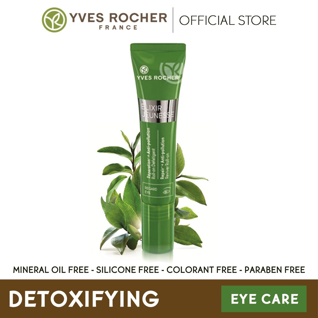 Kem Dưỡng Vùng Mắt Yves Rocher Elixir Jeunesse Repair + Anti-Pollution Reviver Roll-On Regard Eye 15ml