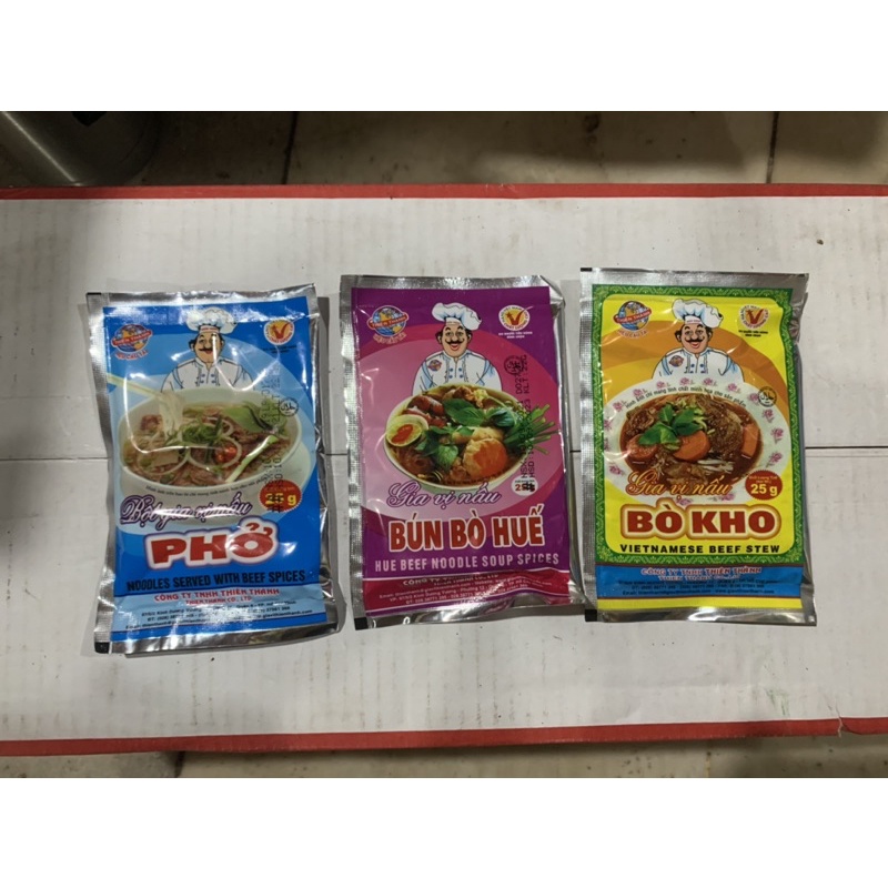 Gói gia vị nấu BÒ KHO - PHỞ - BÚN BÒ HUẾ Thiên Thành