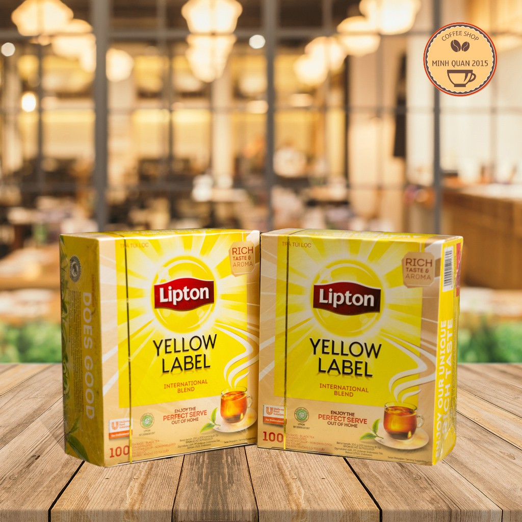 Trà Lipton Túi Lọc Nhãn Vàng Hộp có 100 Túi lọc x 2g/1 gói