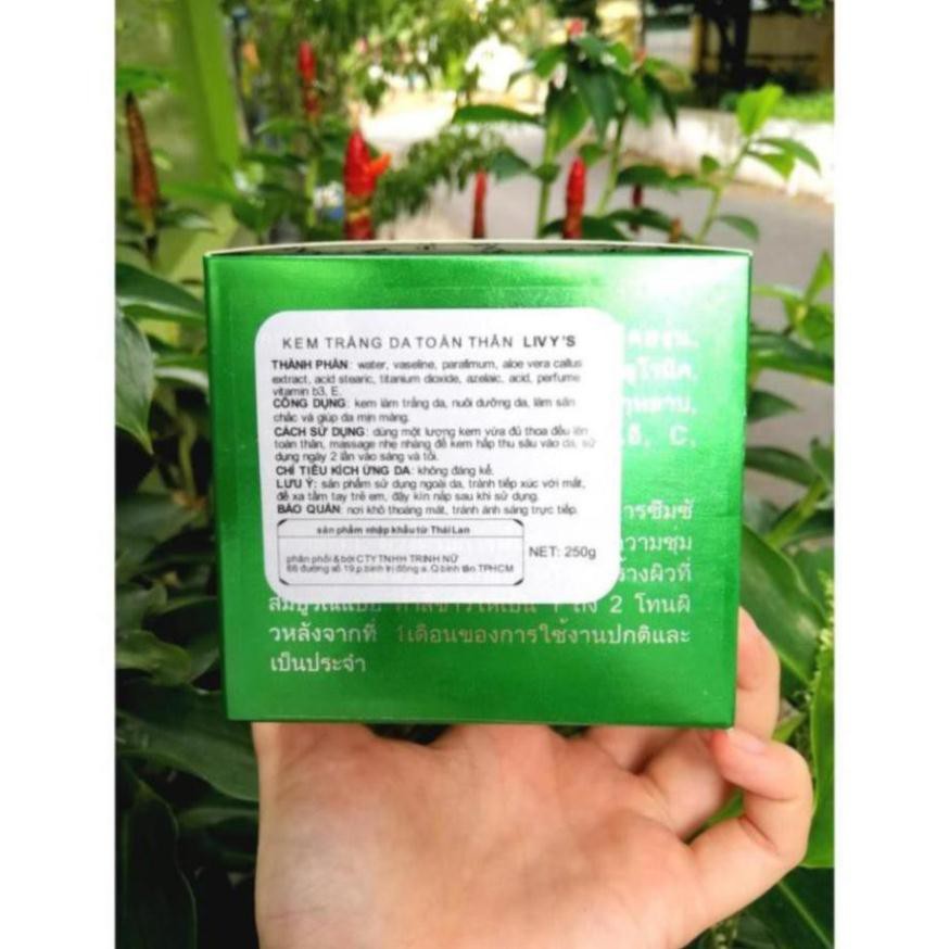 Kem body dưỡng trắng da Body Livy's Thailand Xanh Lá Mẫu Mới 2019 | BigBuy360 - bigbuy360.vn