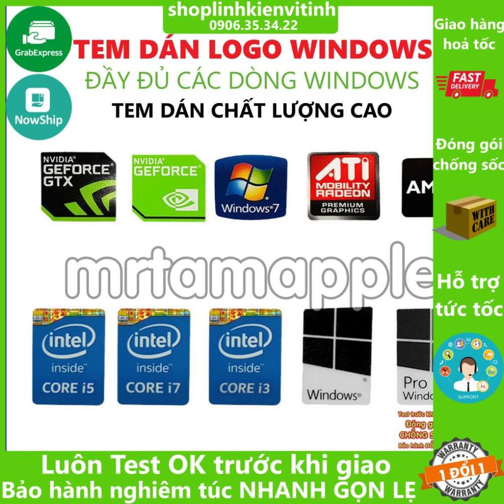 (STICKER) TEM LOGO WINDOWS 7 WINDOWS 10 DÁN MÁY TÍNH LAPTOP
