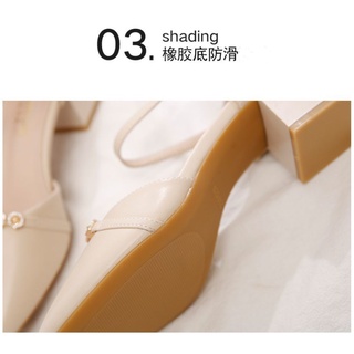 Guốc Đế Cao 3 Phân Mũi Vuông