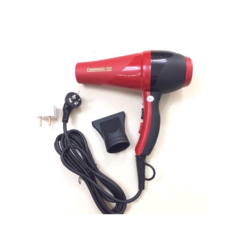 Máy Sấy Tóc 6668 Màu Đỏ Chuyên Dùng Cho SaLon Có Mùi Thơm Ánh Sáng Xanh 2300W