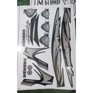Tem rời dán xe jupiter v đen bạc