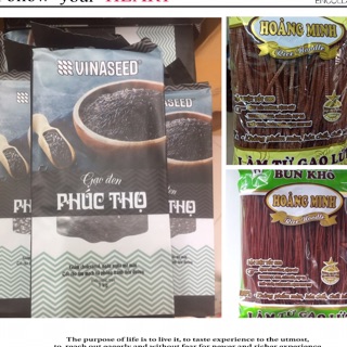 Combo 500gr Bún Lứt, 500gr Phở Lứt, 3kg Gạo Lứt Đen