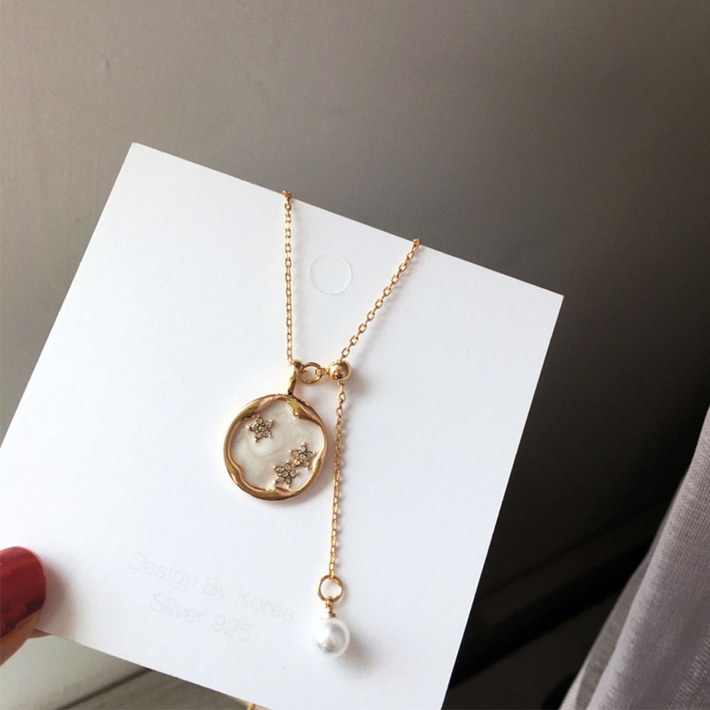 Epoch Vòng Cổ Choker Hình Ngôi Sao Đính Ngọc Trai Thời Trang Dành Cho Nữ