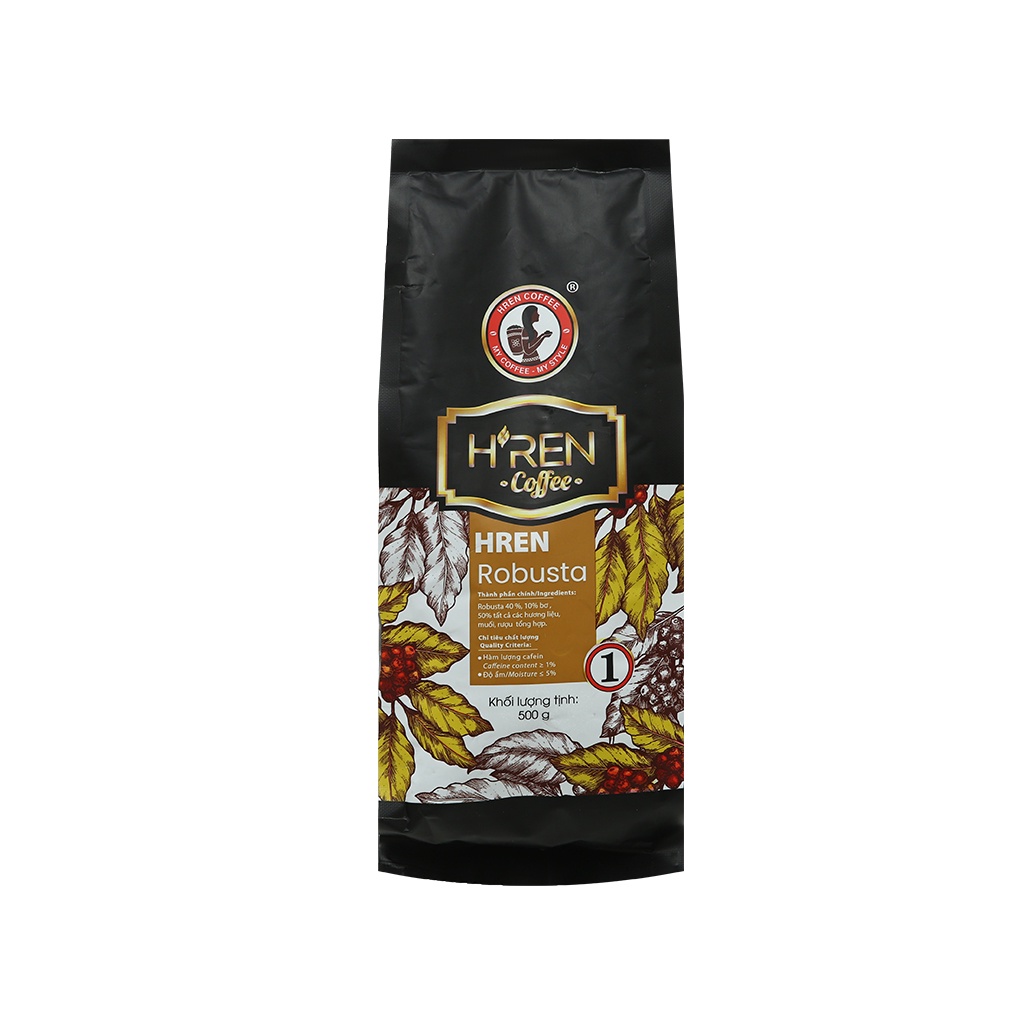 Cà phê rang xay H&quot;ren Robusta 500g