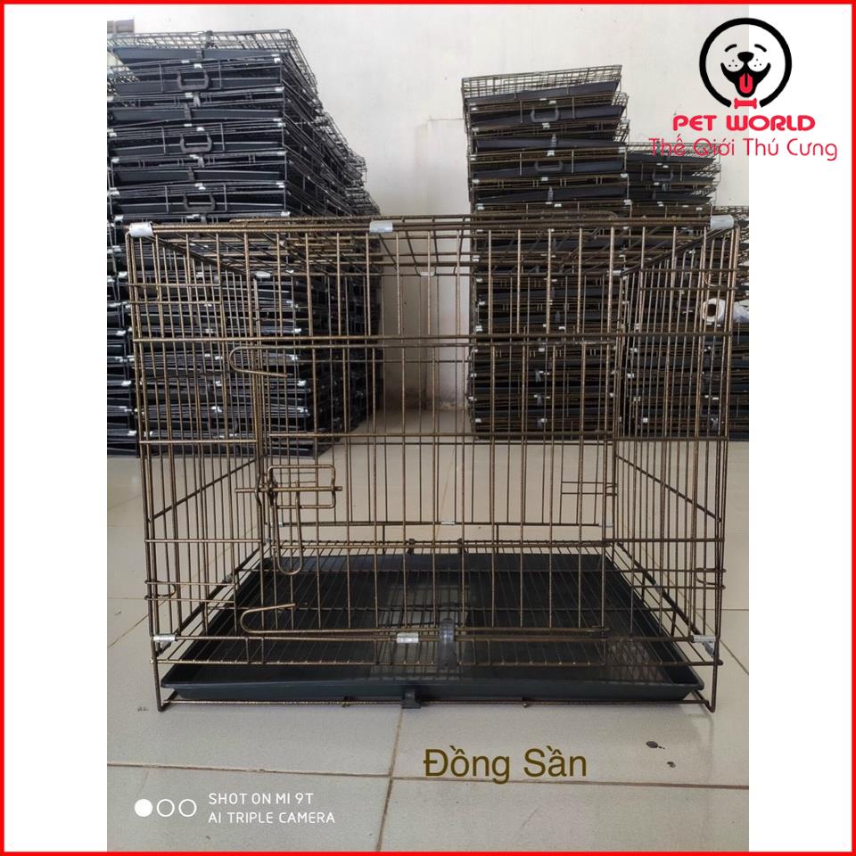 Chuồng Chó, Mèo Gấp Gọn Sơn Tĩnh Điện Xuất khẩu ( dài 76, rộng 50, cao 57 cm)