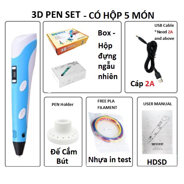 Bộ Bút Vẽ 3D Độc Đáo Sáng Tạo Cho Bé