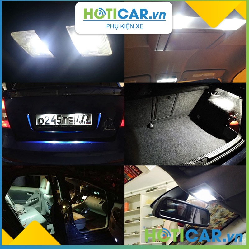 Bóng LED trần, đọc sách, cốp, chip CSP 1860 festoon Canbus F1860-1 kích thước 36mm