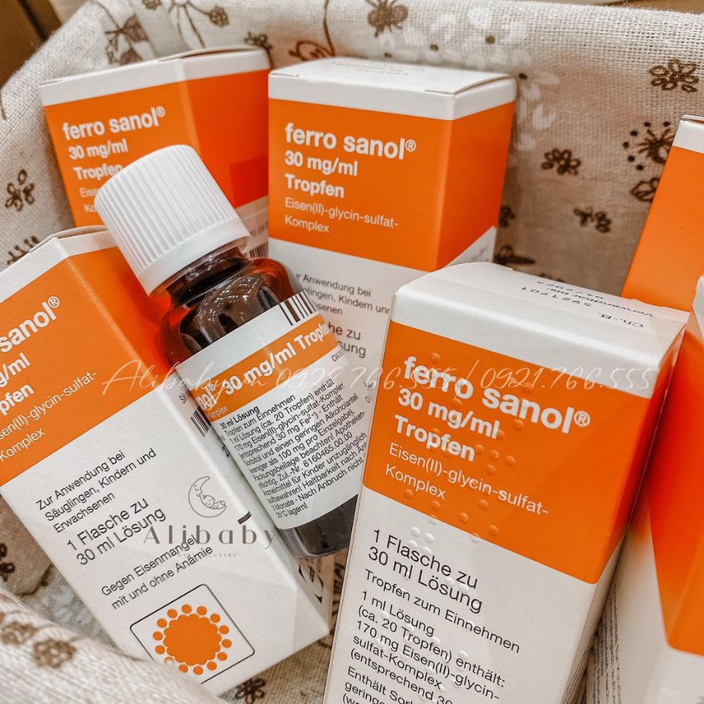 Sắt nước hữu cơ Ferro Sanol tropfen 30ml Đức cho trẻ từ sơ sinh, trẻ em, người lớn thiểu sắt khi mang thai dễ hấp thụ