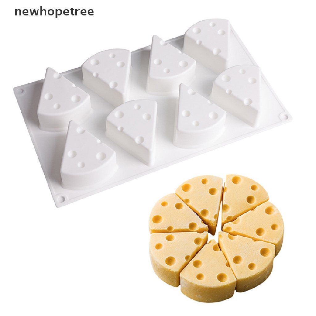 Khuôn Silicone Tạo Hình Làm Bánh Mousse Tráng Miệng Hình Phô Mai 3D