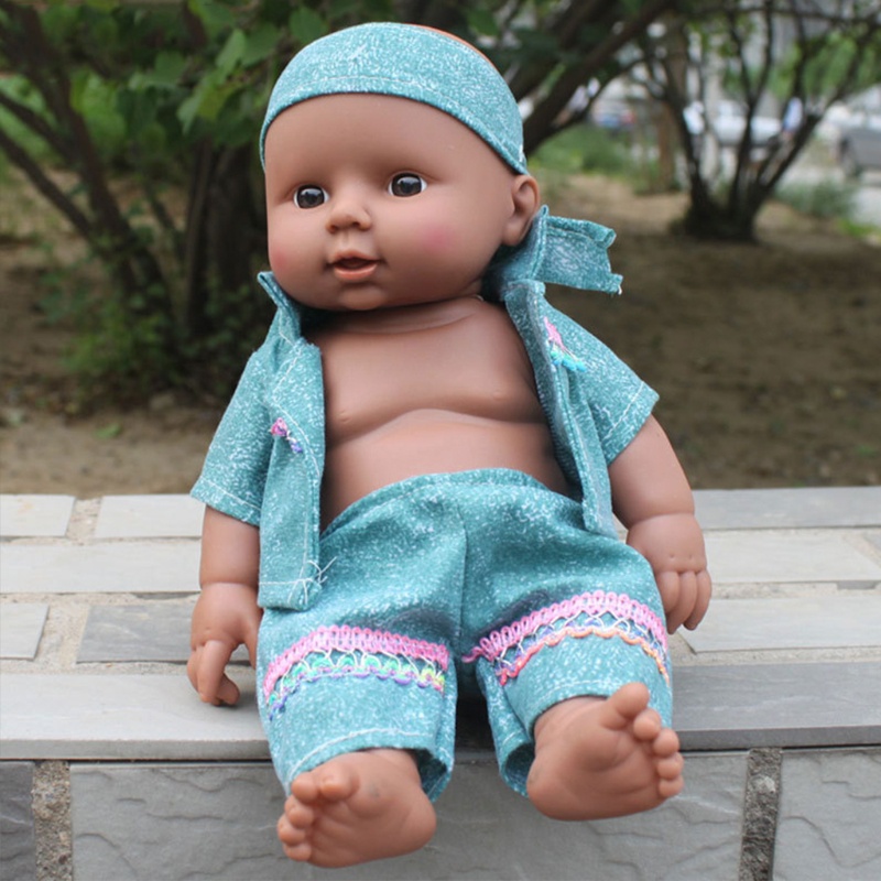 Bộ 12 Búp Bê Em Bé Đang Ngủ Như Thật Mềm Mại Phong Cách Châu Phi Đáng Yêu