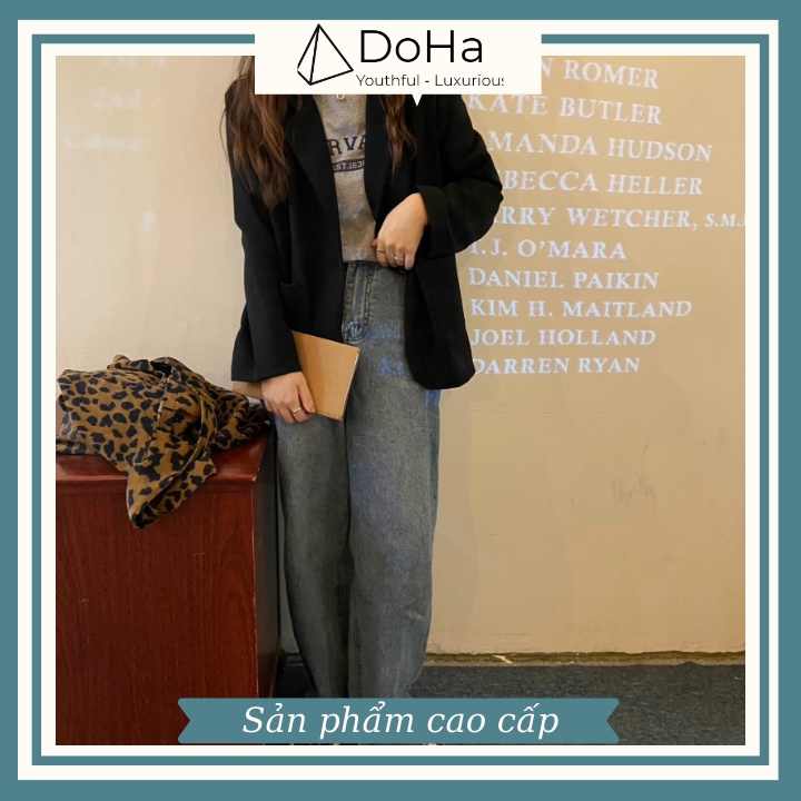 Áo Blazer Nữ Dáng Rộng [FREESHIP-SẢN PHẨM CAO CẤP] Blazer 1 Nút Phối Túi Thanh Lịch Hàn Quốc Chất Vải Dày - DOHA STORE | BigBuy360 - bigbuy360.vn