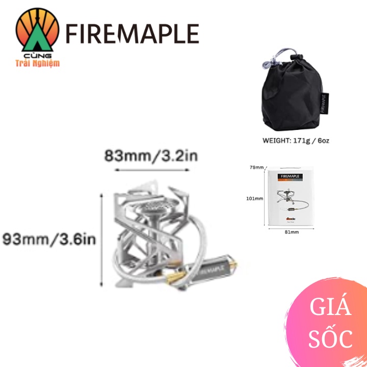 [CHÍNH HÃNG] Bếp Gas Dã Ngoại Điều Áp Mini Ngoài Trời Chuyên Dụng Siêu Nhỏ Gọn Fire-Maple FMS-ROCK