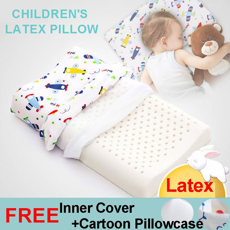 Gối Cao Su Cotton Tự Nhiên Kiểu Hoạt Hình Xinh Xắn Cho Bé Mẫu Giáo