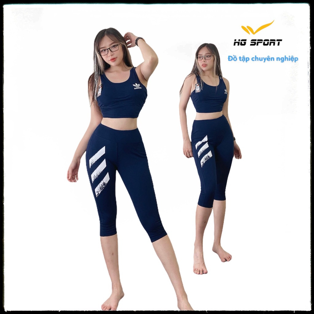 Đồ tập Gym, Yoga, Erobic nữ, Bộ Thể Thao Nữ quần lửng áo croptop 2 dây sexy quyến rũ BLCR02