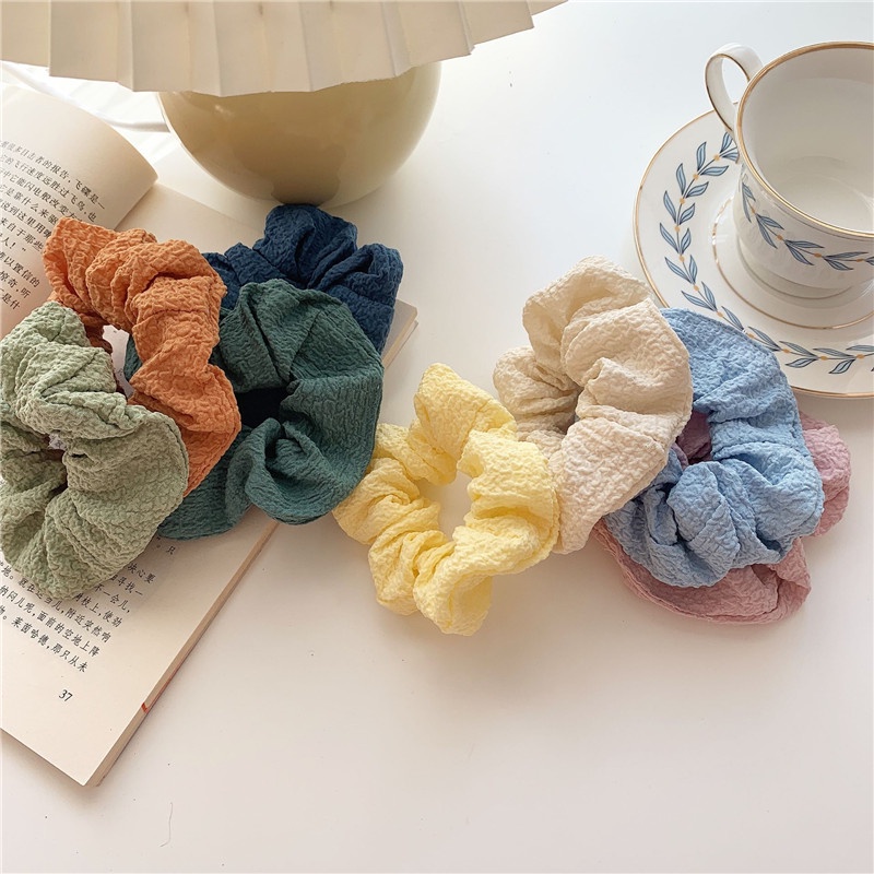 Dây Buộc Tóc Co Giãn Nhiều Màu Sắc Thời Trang Phong Cách Hàn Quốc Cho Nữ