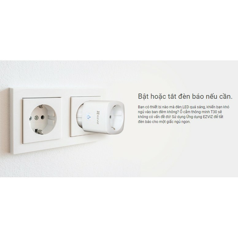 Ổ cắm điện thông minh EZVIZ T30-EU , điều khiển bằng giọng nói , theo dõi điện năng, an toàn tuyệt đối - BH 24 THÁNG | BigBuy360 - bigbuy360.vn