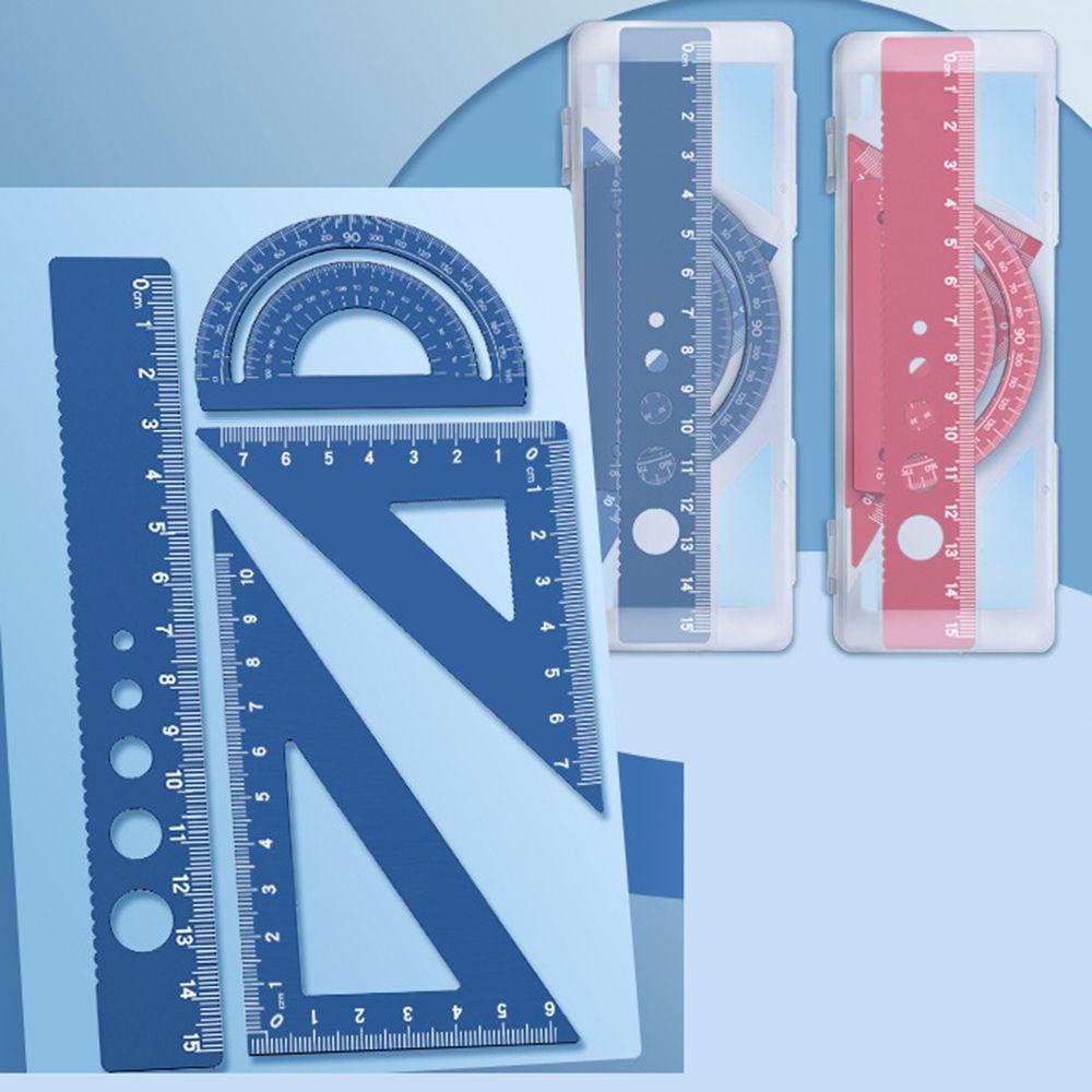 Bộ 4 Dụng Cụ Học Toán Bằng Hợp Kim Nhôm Đa Năng Toàn Diện