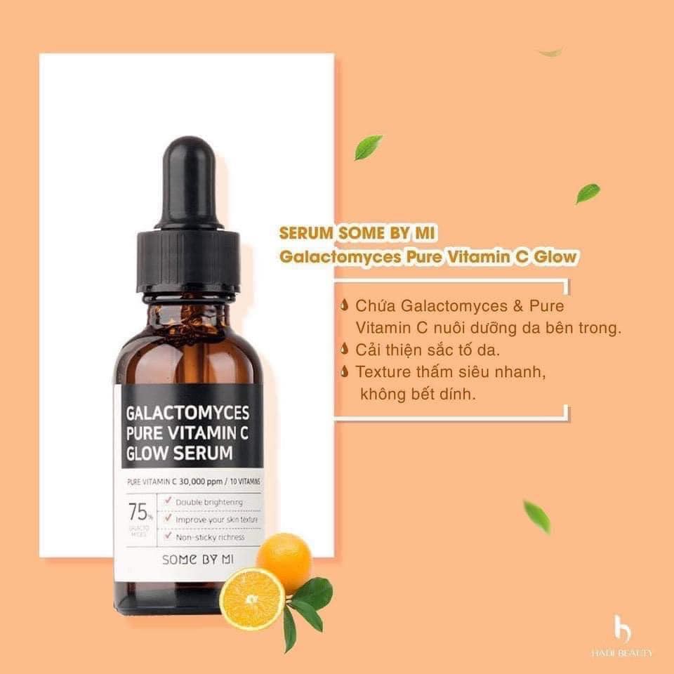 Tinh Chất Dưỡng Trắng, Giảm Lão Hóa Nuôi Dưỡng Làn Da Sáng Mịn Từ Bên Trong Some By Mi Galactomyces Pure Vitamin C Glow