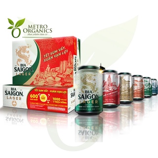 Thùng bia sài gòn lager mẫu tết- 24lon x 330ml