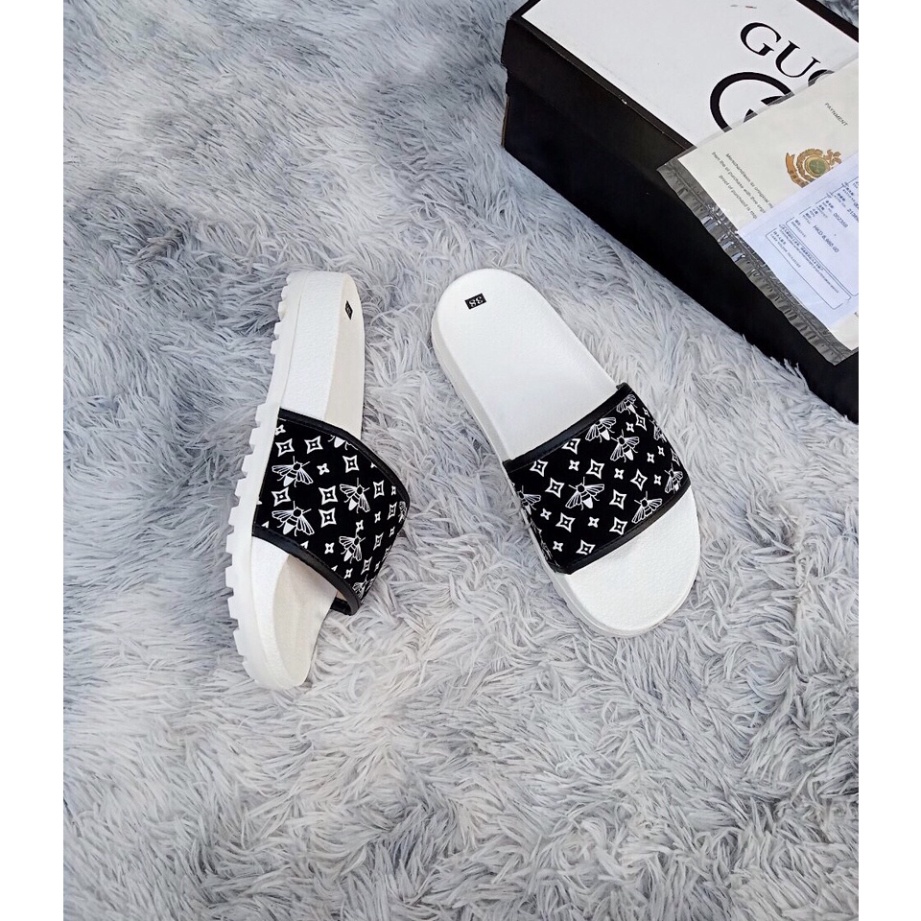 Dép nam quai ngang cao cấp Quai hình ong -dép đế trắng phong cách thời thượng 2021