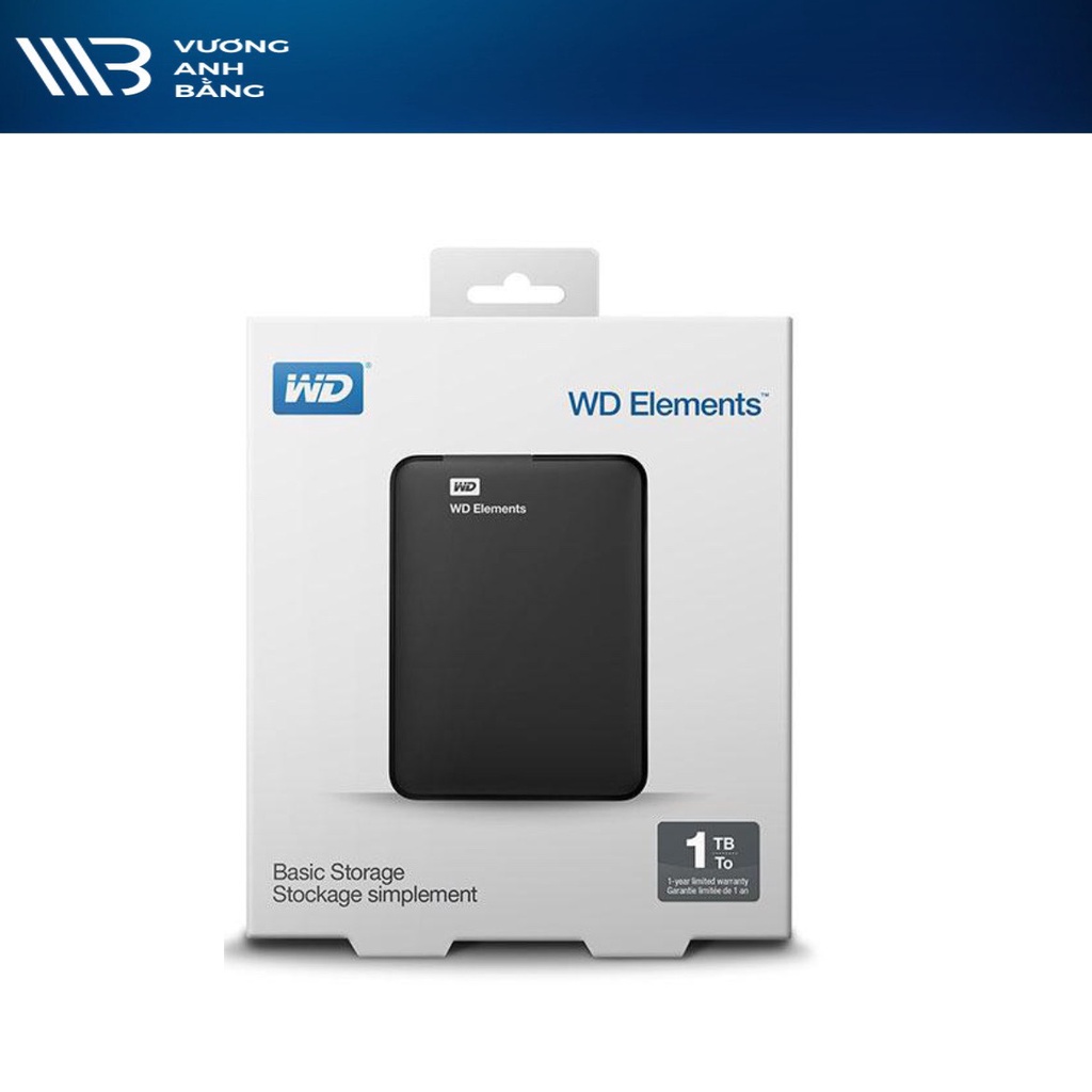 Ổ cứng di động HDD Box WD ELEMENTS 1TB 2.5” USB 3.0