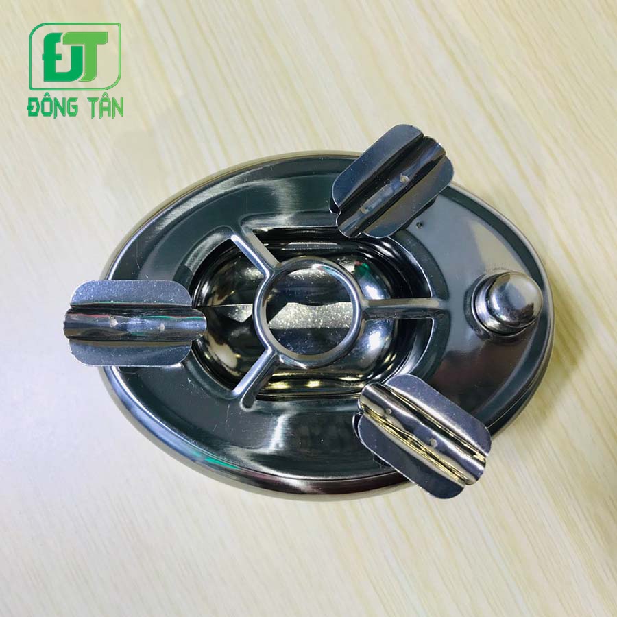 Gạt Tàn Thuốc Inox ĐÔNG TÂN Cao Cấp Có Nút Đóng Mở Cứng Cáp Chịu Va Đập