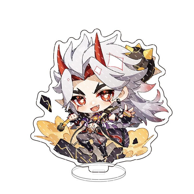 Mô Hình Standee Anime Anime Genshin Impact Shogun Zhongli Xiao Chất liệu Acrylic trang trí góc học tập bàn làm việc