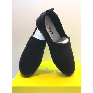 Giày lười vải levo đen
