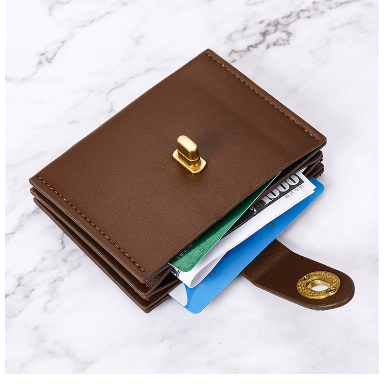 Ví nữ  𝑭𝑹𝑬𝑬𝑺𝑯𝑰𝑷  Ví ngắn da PU phong cách đơn giản sang chảnh hàng Quảng Châu cao cấp Mincloset V19