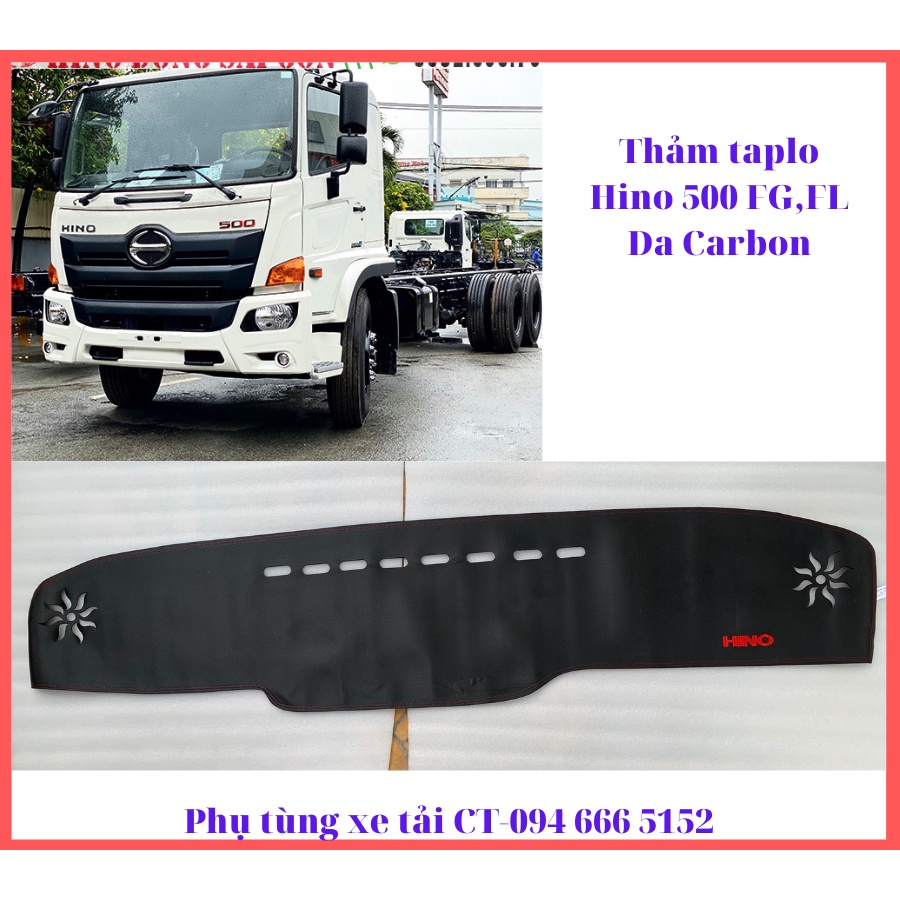 Thảm taplo vân Carbon xe tải HINO 500:FC,FG,FL