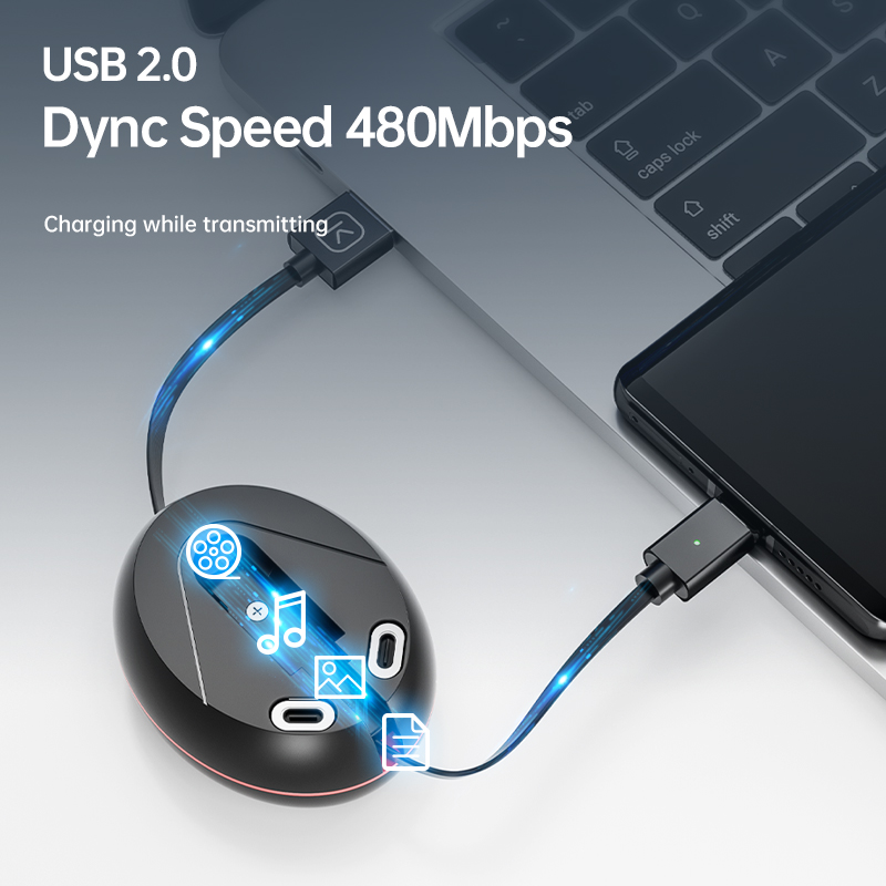 Cáp sạc nhanh KUULAA từ tính cổng Type-C 3 trong 1 cho iPhone 12 Mini 11 Pro Max